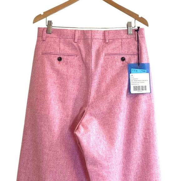 NWT LC23 Shetland Double Pink Wool Trousers Made in Italy Size 48 / 32 Waist - Picture 6 of 9